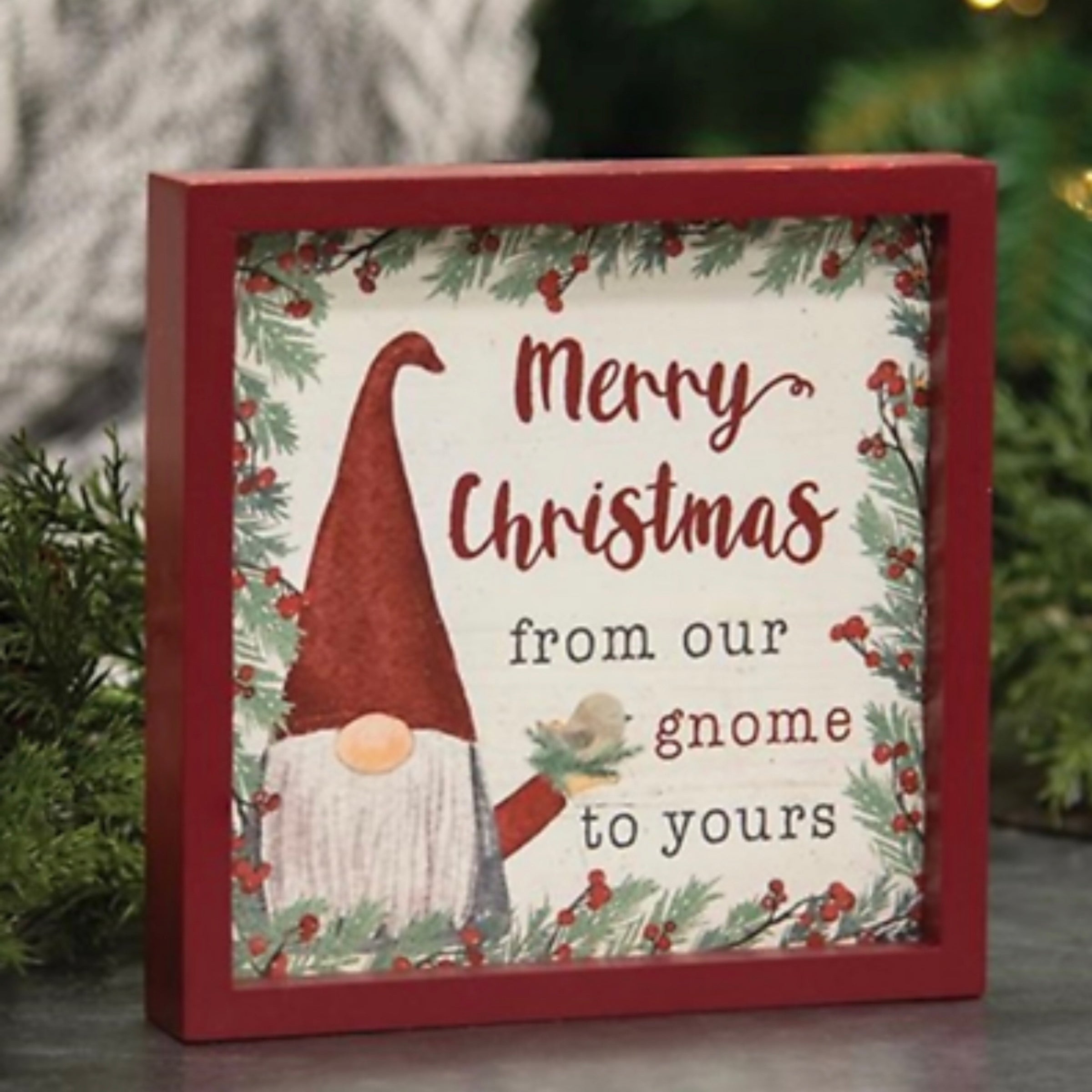 Merry Christmas Gnomies Holiday Sign Christmas Gnome Sign 